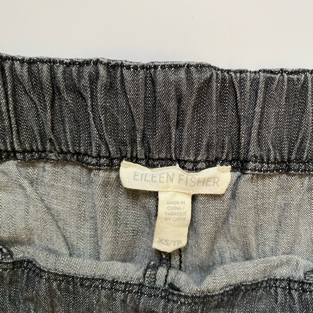 EILEEN FISHER | Grey Tencel Cotton Drawstring Jogger Pant Size XS - Picture 7 of 10